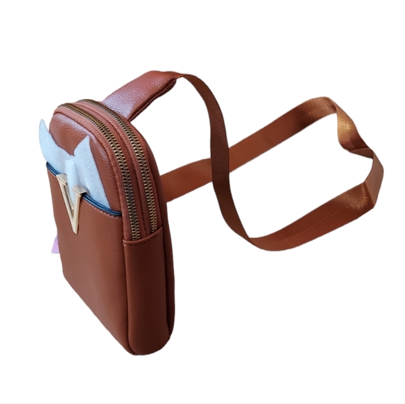 New Crossbody Bags Small Brown Womens Fanny Pack Adjustable Strap Vegan Leather - Picture 4 of 11